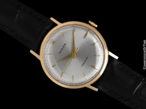1950's Rolex Precision Vintage Mens Classic Ref. 9971 Dress Watch - 18K Gold with Service Papers