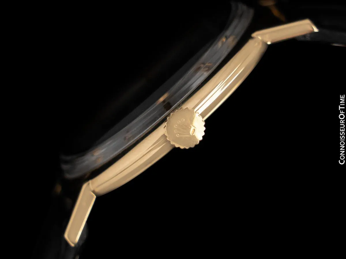 1950's Rolex Precision Vintage Mens Classic Ref. 9971 Dress Watch - 18K Gold with Service Papers