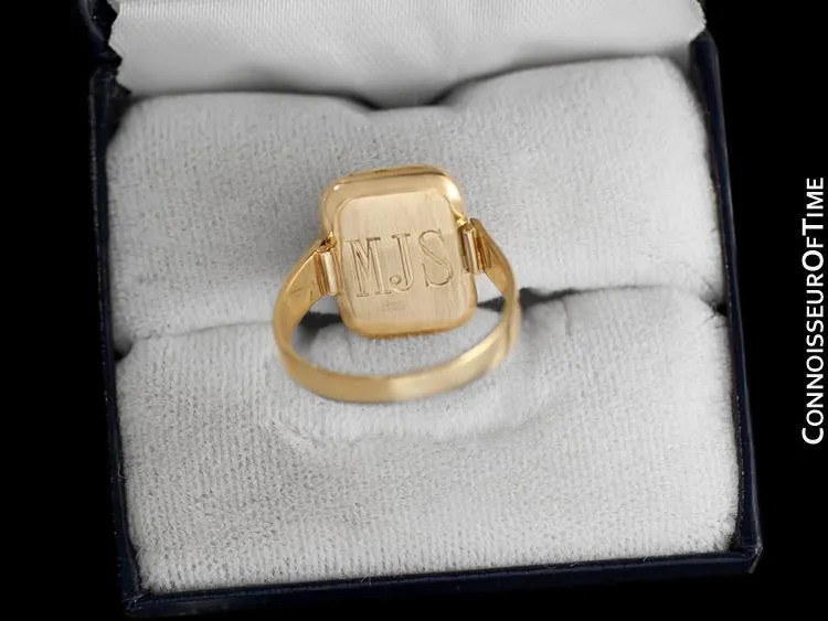 1960's Rolex Vintage Ladies Watch, 18K Gold - Very Rare Ring Watch