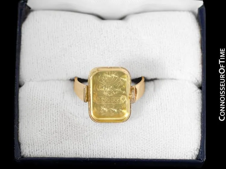 1960's Rolex Vintage Ladies Watch, 18K Gold - Very Rare Ring Watch