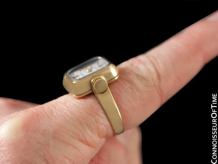 1960's Rolex Vintage Ladies Watch, 18K Gold - Very Rare Ring Watch