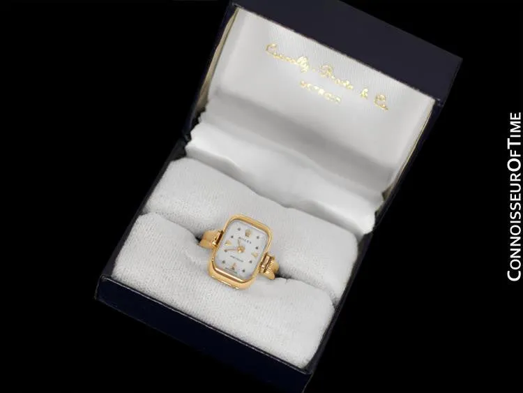 1960's Rolex Vintage Ladies Watch, 18K Gold - Very Rare Ring Watch