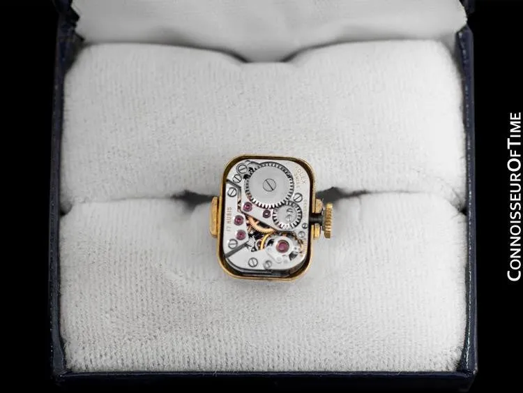 1960's Rolex Vintage Ladies Watch, 18K Gold - Very Rare Ring Watch