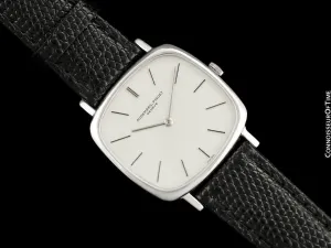1972 Audemars Piguet Vintage Mens Full Size TV Shaped Dress Watch - 18K White Gold