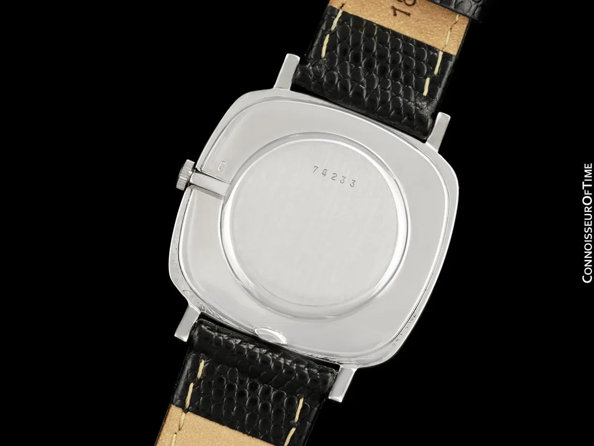 1972 Audemars Piguet Vintage Mens Full Size TV Shaped Dress Watch - 18K White Gold