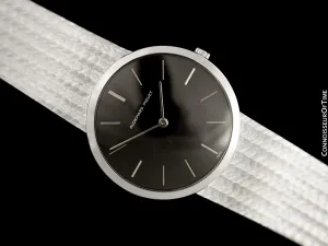 1974 Audemars Piguet Vintage Mens Thin Dress Bracelet Watch - 18K White Gold