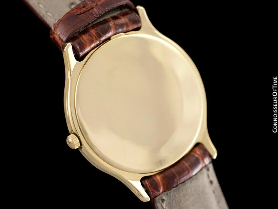 1980's Bucherer Vintage Mens Triple Calendar Quantième with Moonphase - 18K Gold