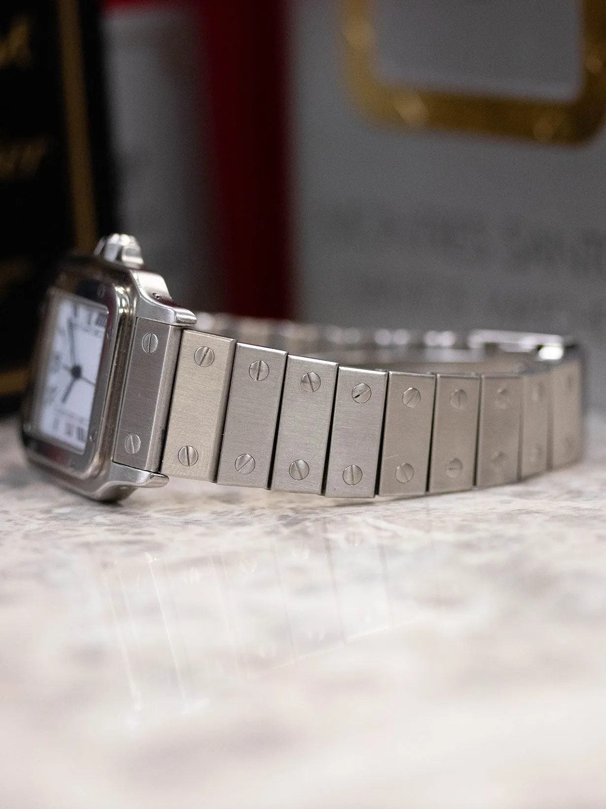 1980s Cartier Santos Carrée 2960 Full Set Box Papers