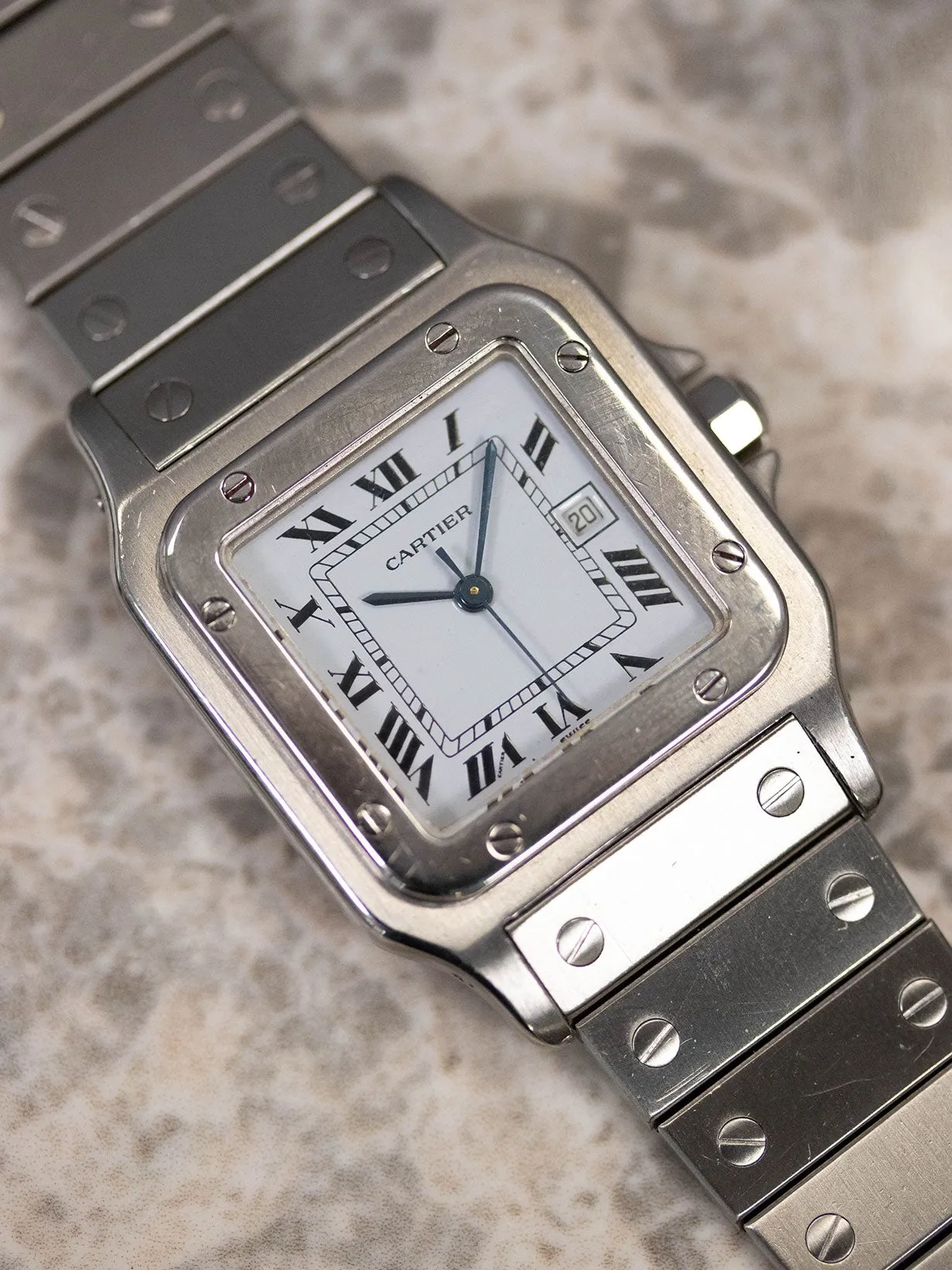 1980s Cartier Santos Carrée 2960 Full Set Box Papers