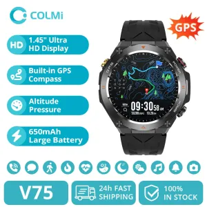 2024 COLMI V75 GPS Smart Watch 1.45" Ultra HD Display Built-in GPS & Compass Make/Receive Phone Calls Smartwatch 650mAh Battery