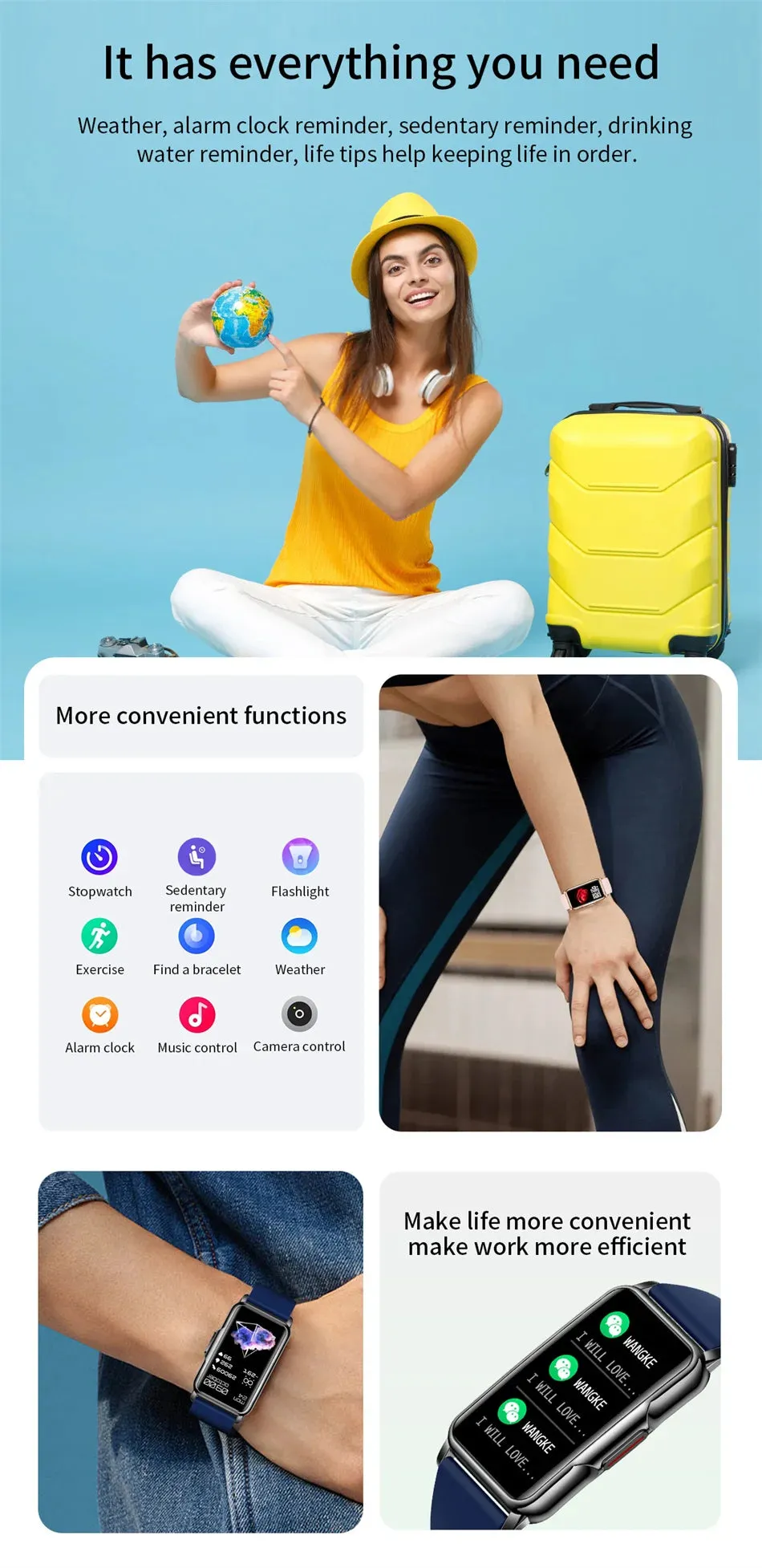 2024 New Sports Smart Watch Men Women 1.47-inch Full Touch.
