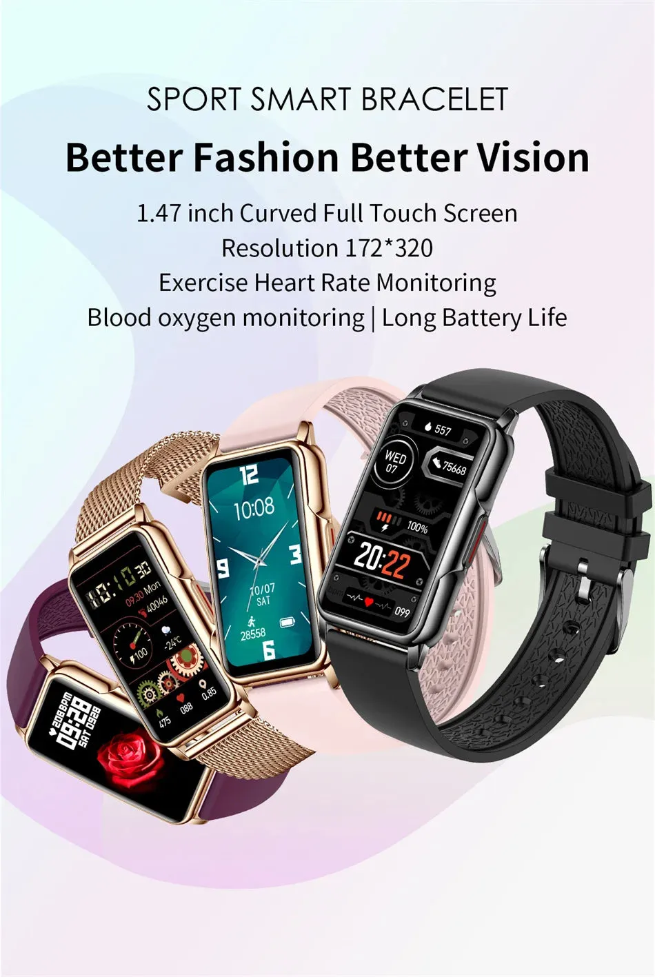 2024 New Sports Smart Watch Men Women 1.47-inch Full Touch.