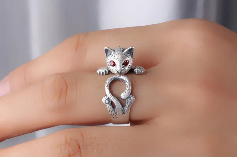 925 sterling silver Cat Thai Ring