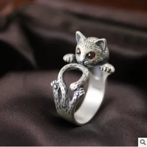925 sterling silver Cat Thai Ring