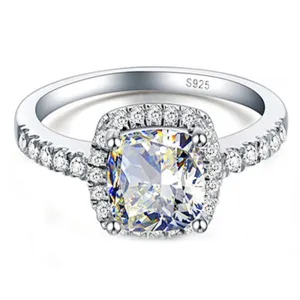 925 Sterling Silver Rings For Women Bridal Wedding Anelli Trendy Jewellery Engagement White Gold Color Anillos Mujer CC595