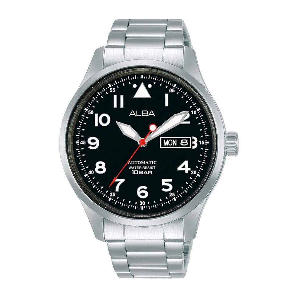 Active Automatic Black Dial Silver Steel 42Mm- Al4205X1Q