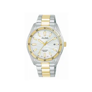 ACTIVE LADY WHITE DIAL SILVER & GOLD STEEL 36MM- AG8N57X1