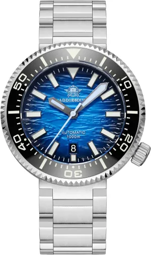ADDIESDIVE Automatic Dive Watch 1000 M Waterproof Helium Escape Valve NH35A Synthetic Sapphire Scuba Diver Watches for Men