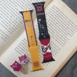 BasketBall Printed Liquid Silicone Apple Watch Band for 42-44-45 mm