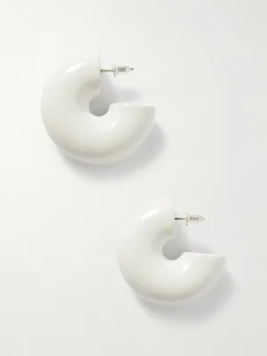 Beam wood hoop earrings