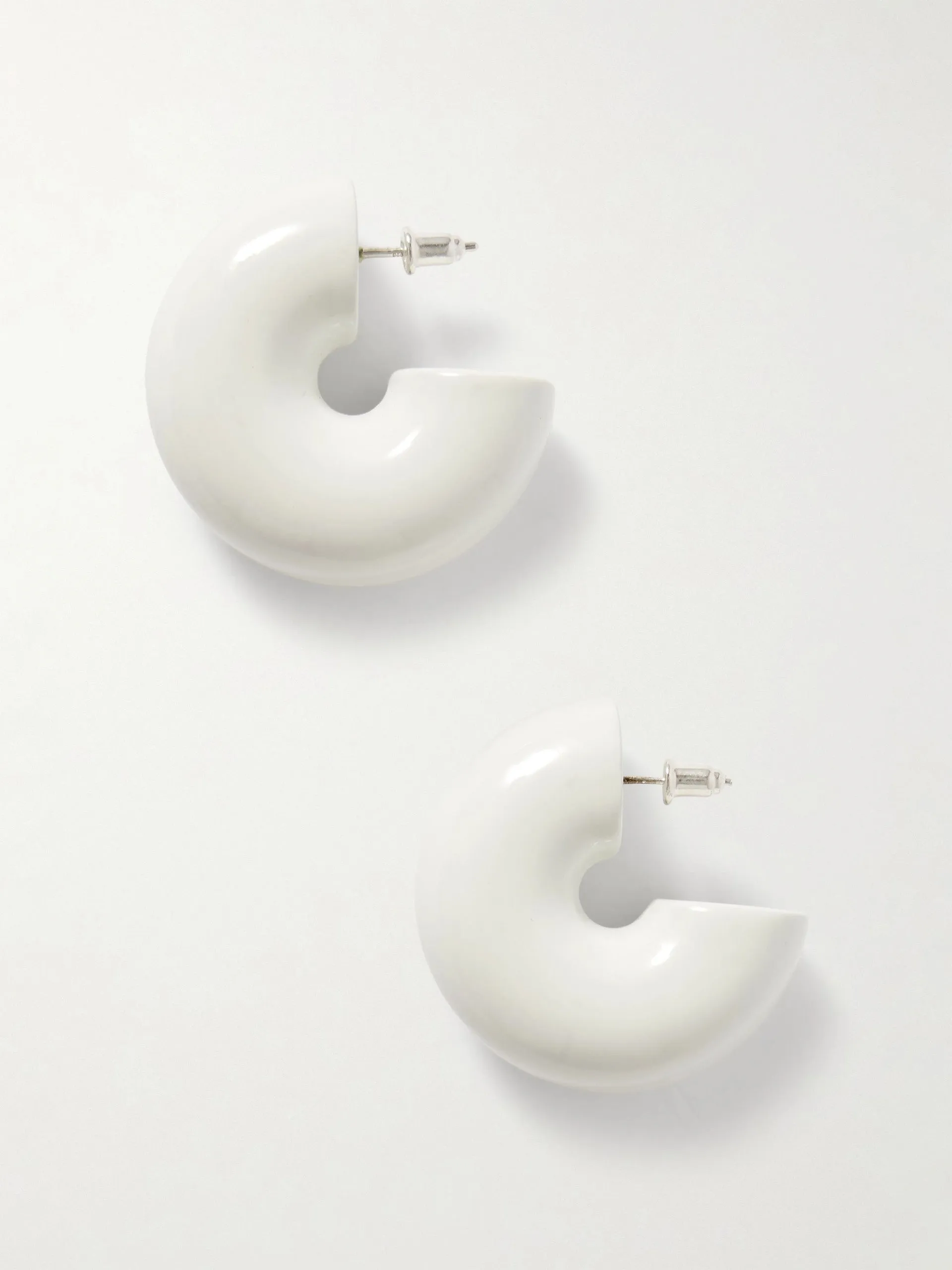 Beam wood hoop earrings
