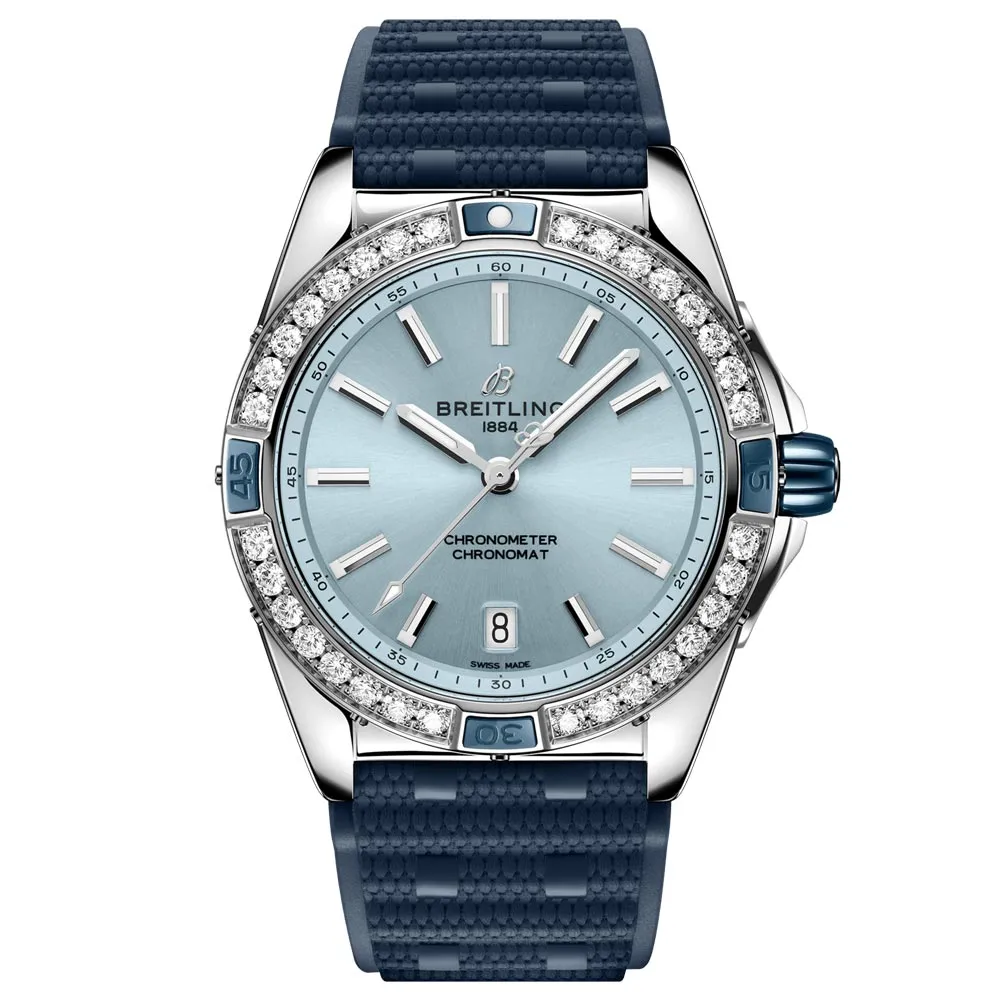 Breitling Super Chronomat 38mm Blue Dial Automatic Ladies Watch A17356531C1S1