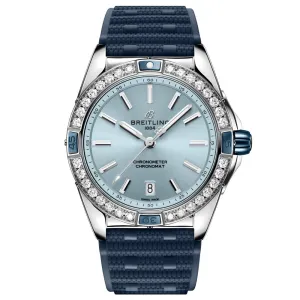 Breitling Super Chronomat 38mm Blue Dial Automatic Ladies Watch A17356531C1S1