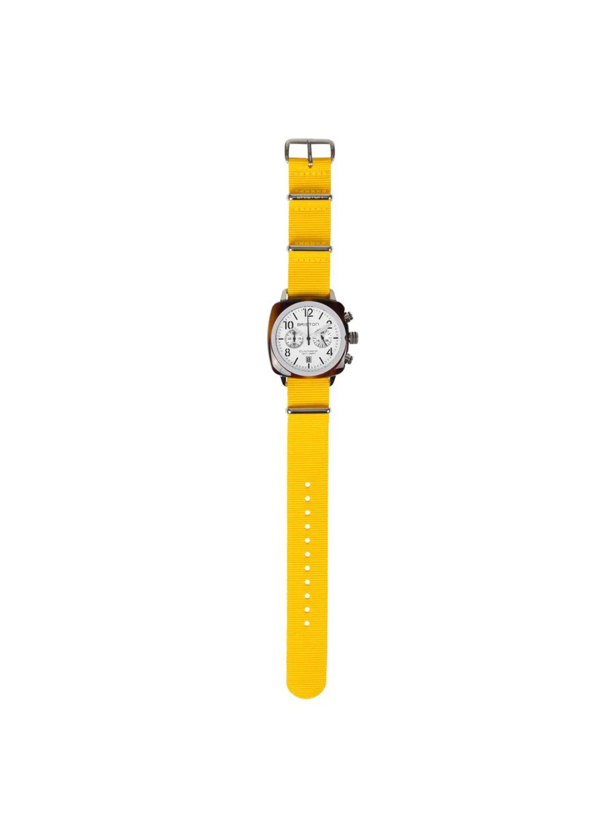 Briston Nato Strap Yellow Polished Steel 20mm