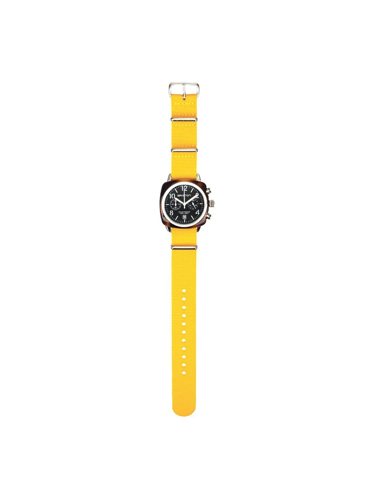 Briston Nato Strap Yellow Polished Steel 20mm