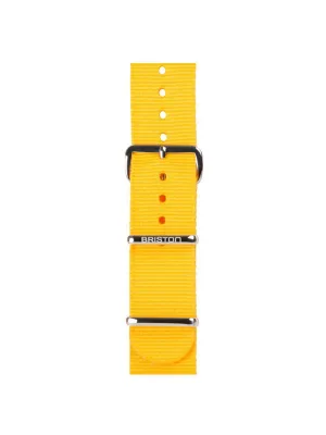 Briston Nato Strap Yellow Polished Steel 20mm