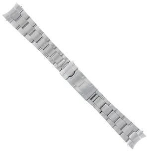 BRUSHED STAINLESS STEEL OYSTER WATCH BAND STRAP FOR ROLEX CURVED END SEL 20MM FL