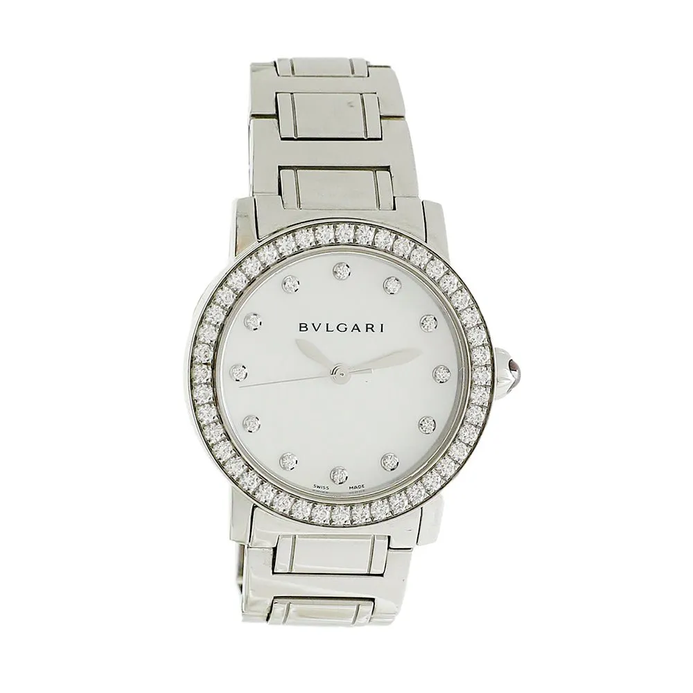 Bvlgari Bvlgari Stainless Steel MOP Diamond Watch