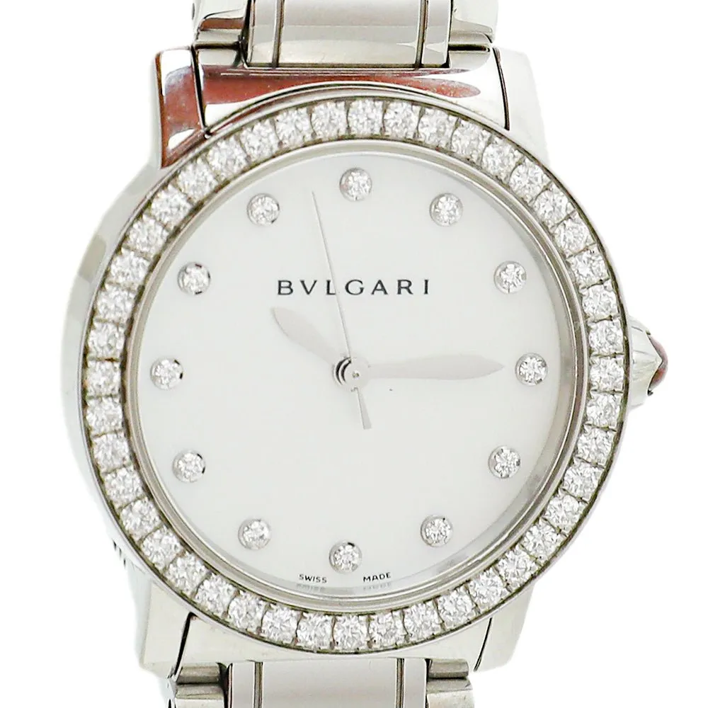 Bvlgari Bvlgari Stainless Steel MOP Diamond Watch
