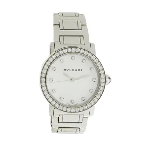 Bvlgari Bvlgari Stainless Steel MOP Diamond Watch
