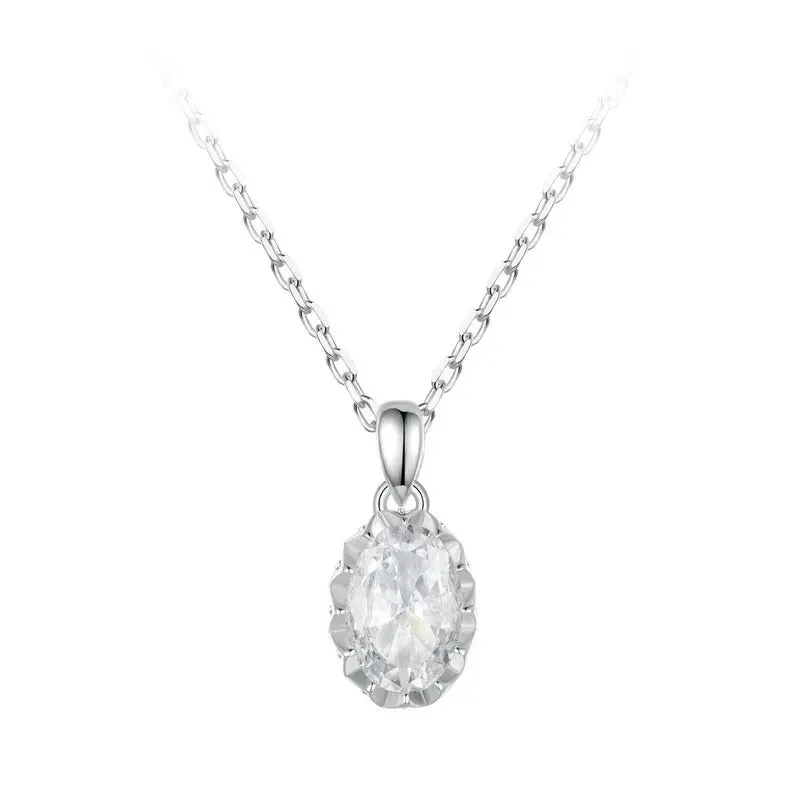 Carat Moissanite Pendant Necklace For Women High Quality 925 Sterling Silver Dazzling Wedding Party Bridal Jewelry