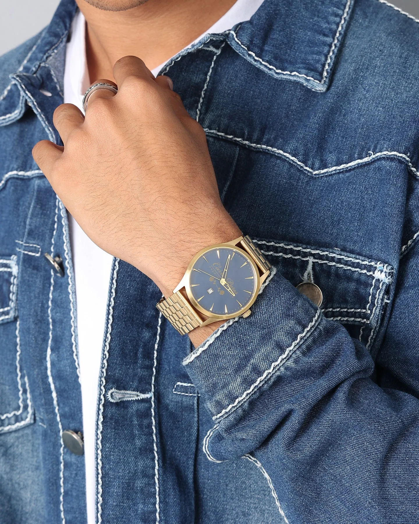 Carre Laurant Watch Gold/Navy