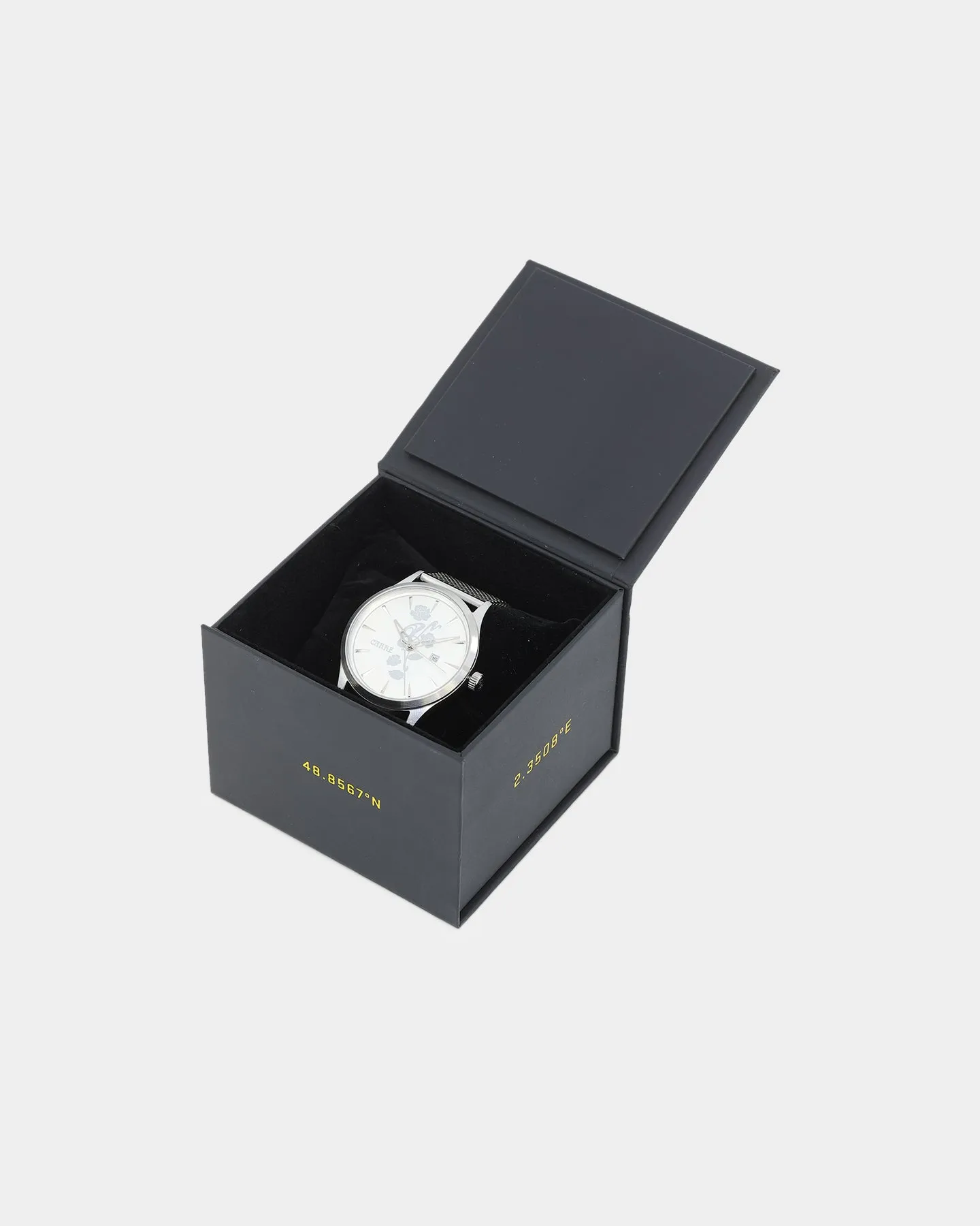 Carre Tourbillion Watch Silver