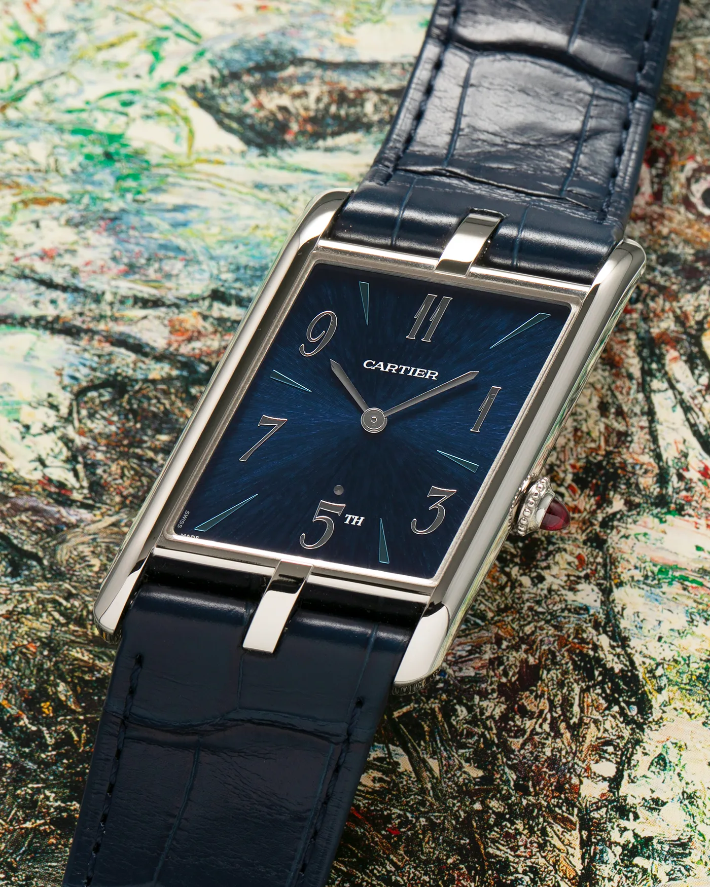 Cartier Tank Asymmetric/Asymetrique 5th Avenue New York Edition Platinum