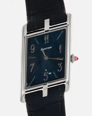 Cartier Tank Asymmetric/Asymetrique 5th Avenue New York Edition Platinum