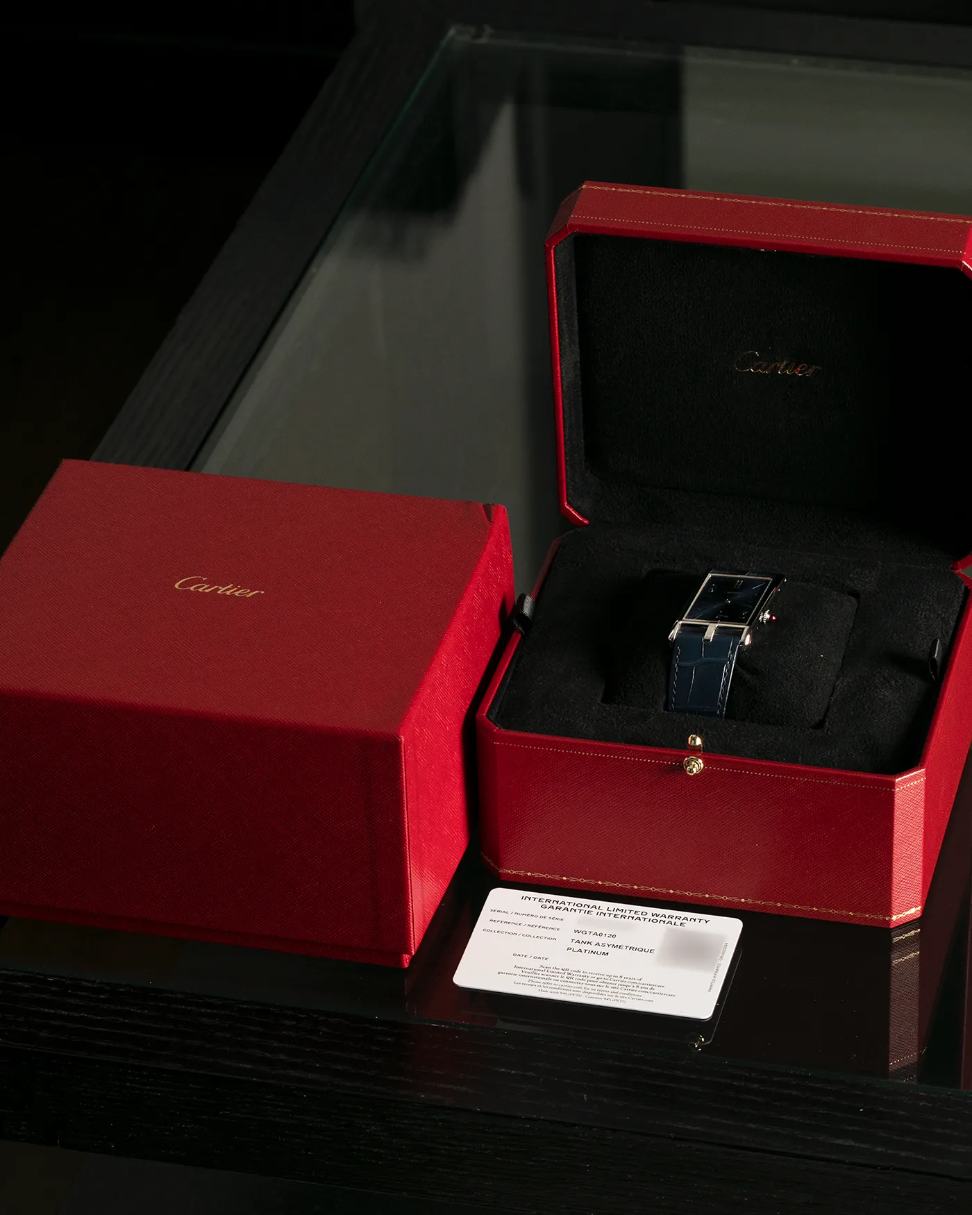 Cartier Tank Asymmetric/Asymetrique 5th Avenue New York Edition Platinum
