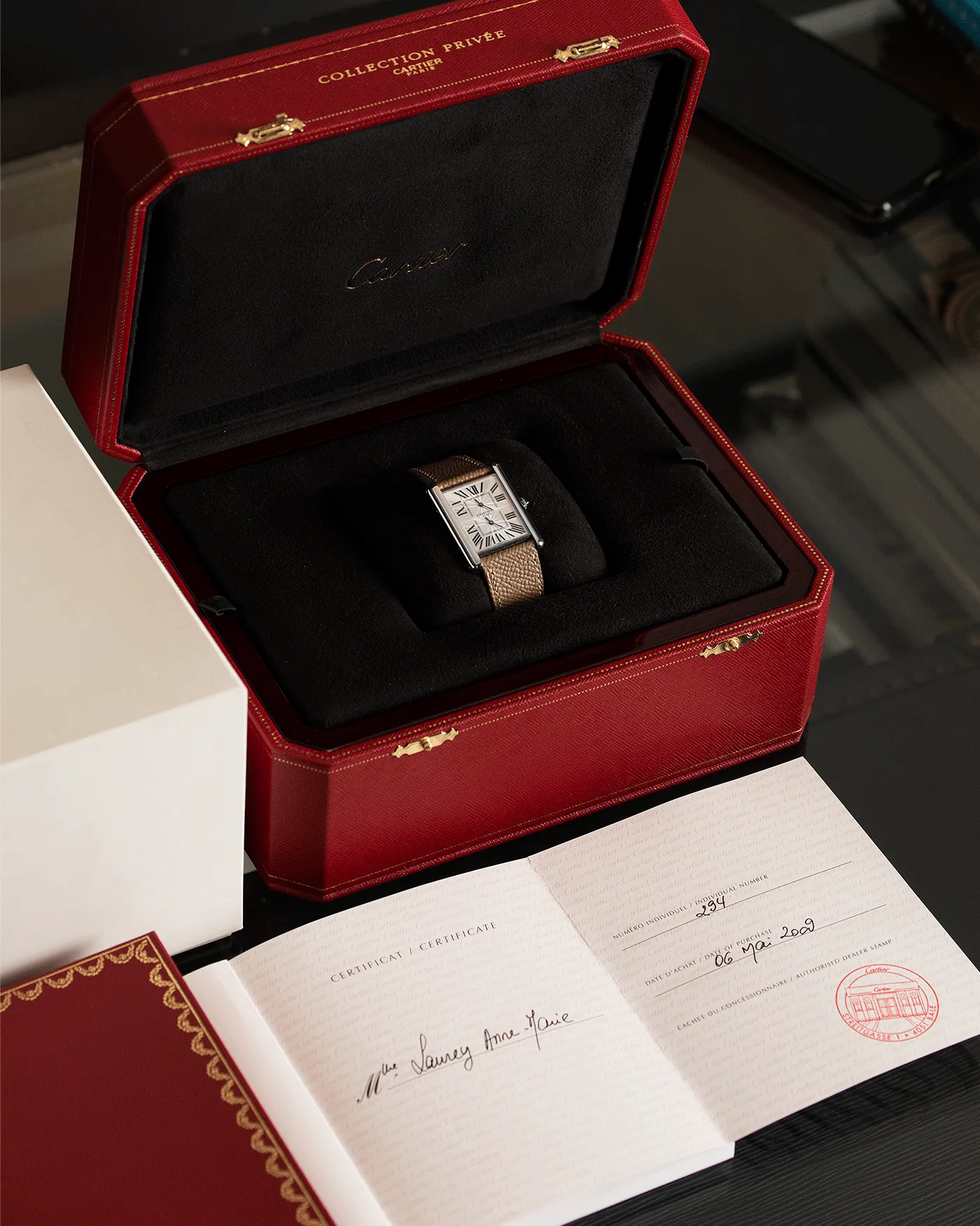 Cartier Tank CPCP Dual Time 2917