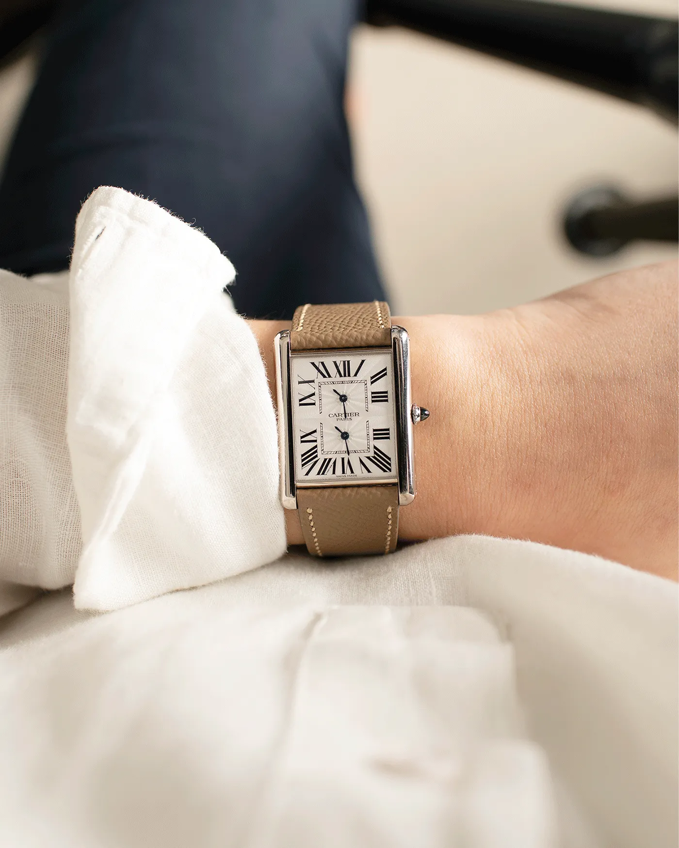 Cartier Tank CPCP Dual Time 2917