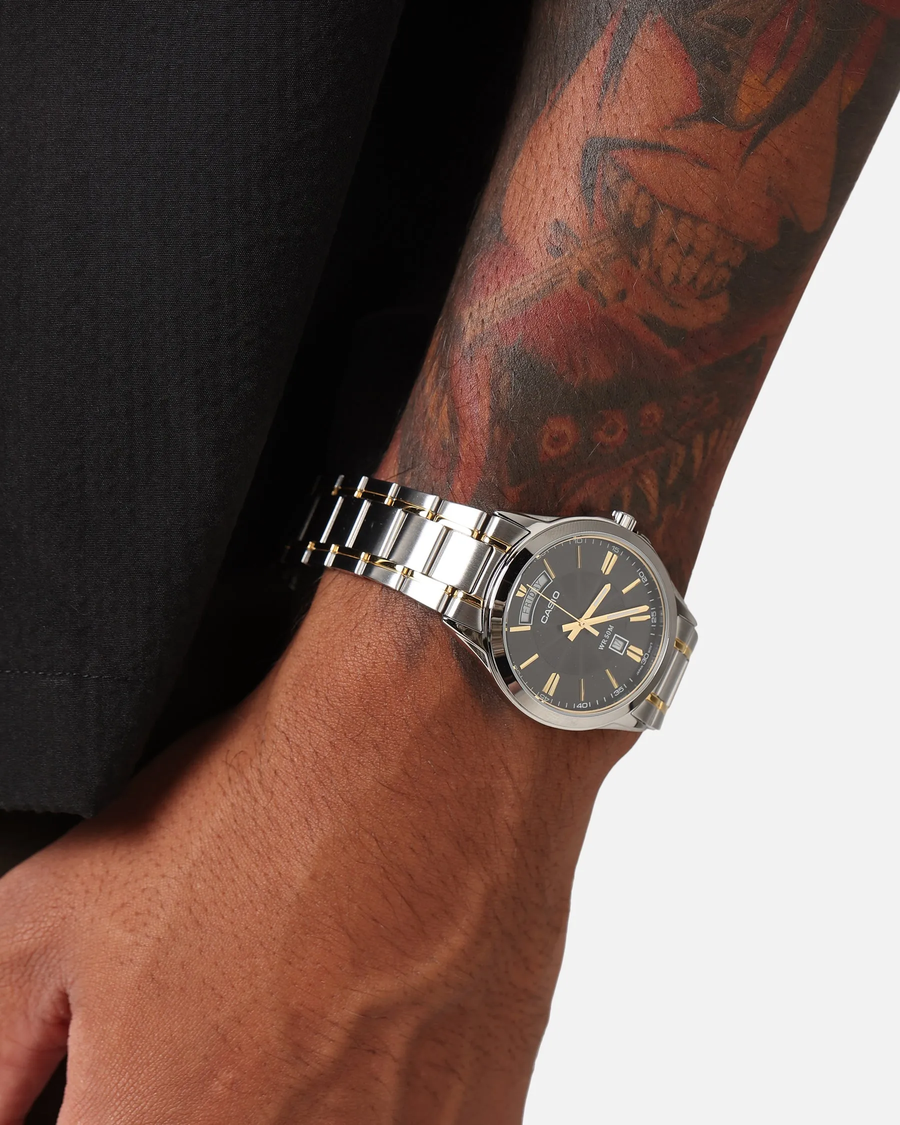 Casio MTP-1381G-1AVDF Watch Silver/Black/Gold