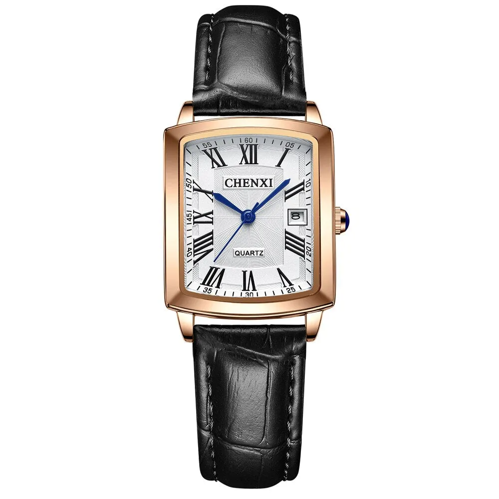 CHENXI Fashion Women Watches Top Brand Luxury Waterproof Ladies  Quartz Watch Leather Strap Wristwatch Female Clock Montre Femme