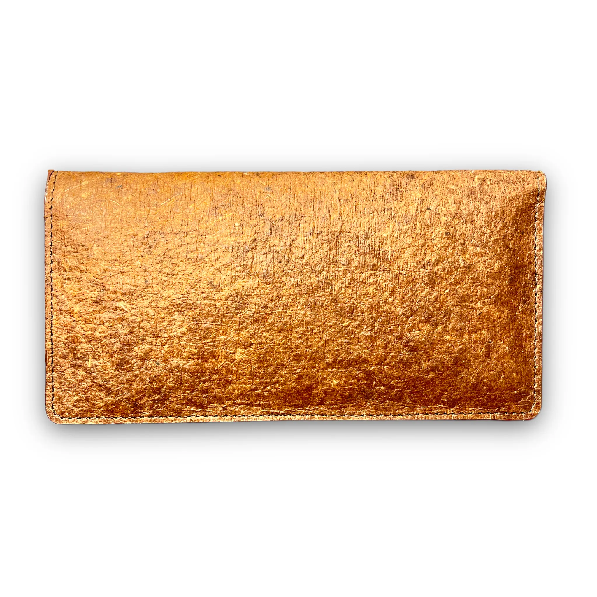 Coconut Vegan Leather Slim Wallet for Women, Bronze