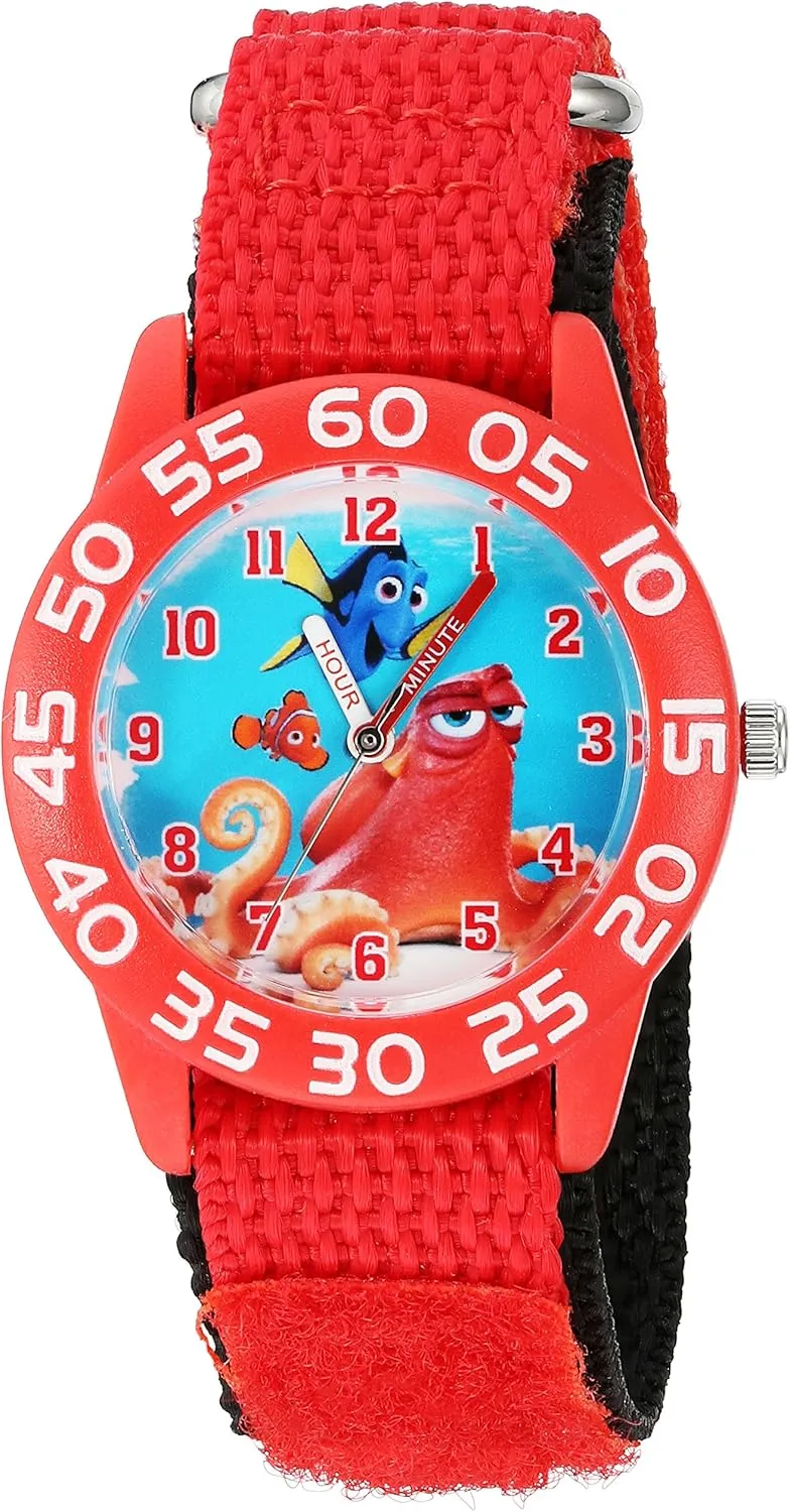 Disney Boy's 'Finding Dory' Quartz Plastic and Nylon Watch, Color:Red (Model: W002745)