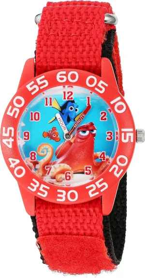 Disney Boy's 'Finding Dory' Quartz Plastic and Nylon Watch, Color:Red (Model: W002745)