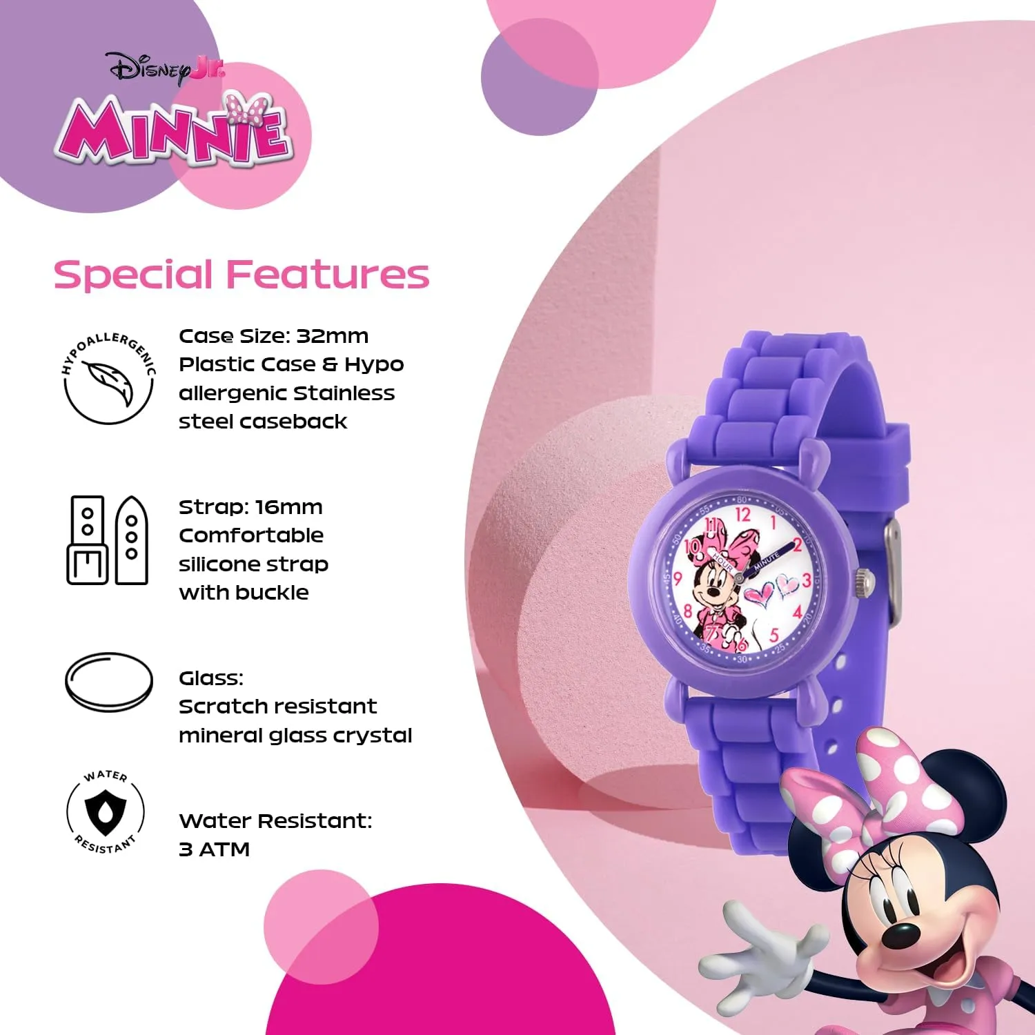 DISNEY Minnie Mouse Watch for Kids
