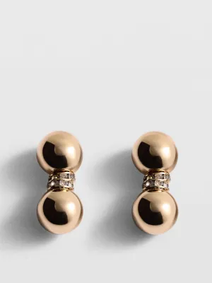 Earrings with combined crystals