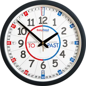 Easy Read - Wall Clock - To/Past - Classroom